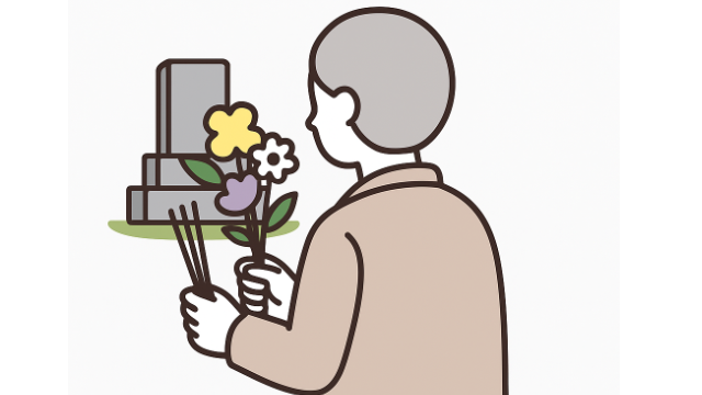 お墓探し海外調査のイラスト