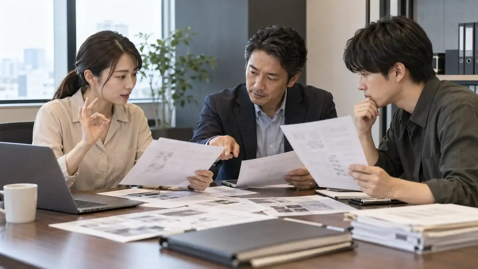 名前と周辺情報を照合して住所調査の確認範囲を説明する相談員