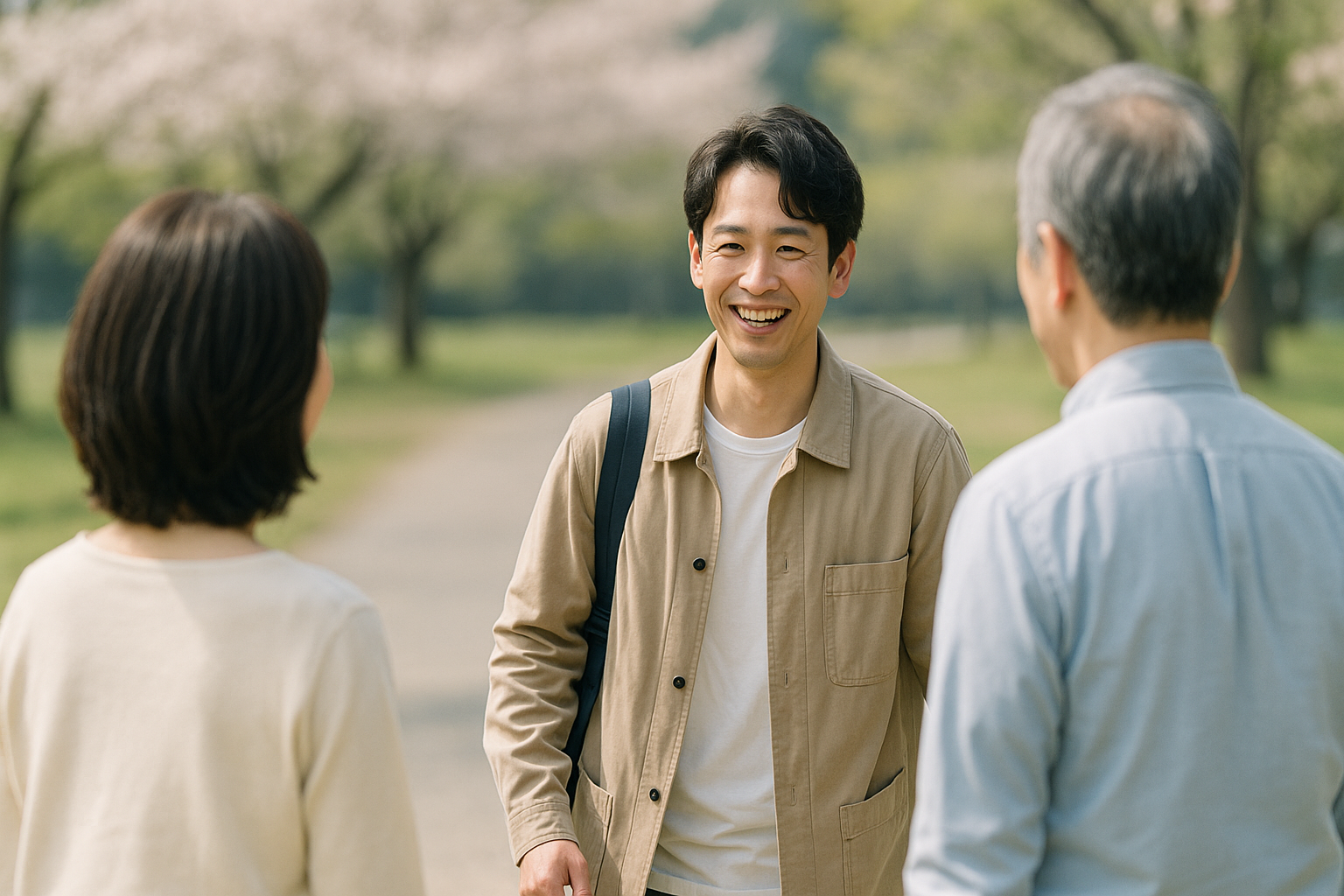 家族の再会をイメージした写真