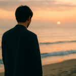 忘れられない人を思い出している画像