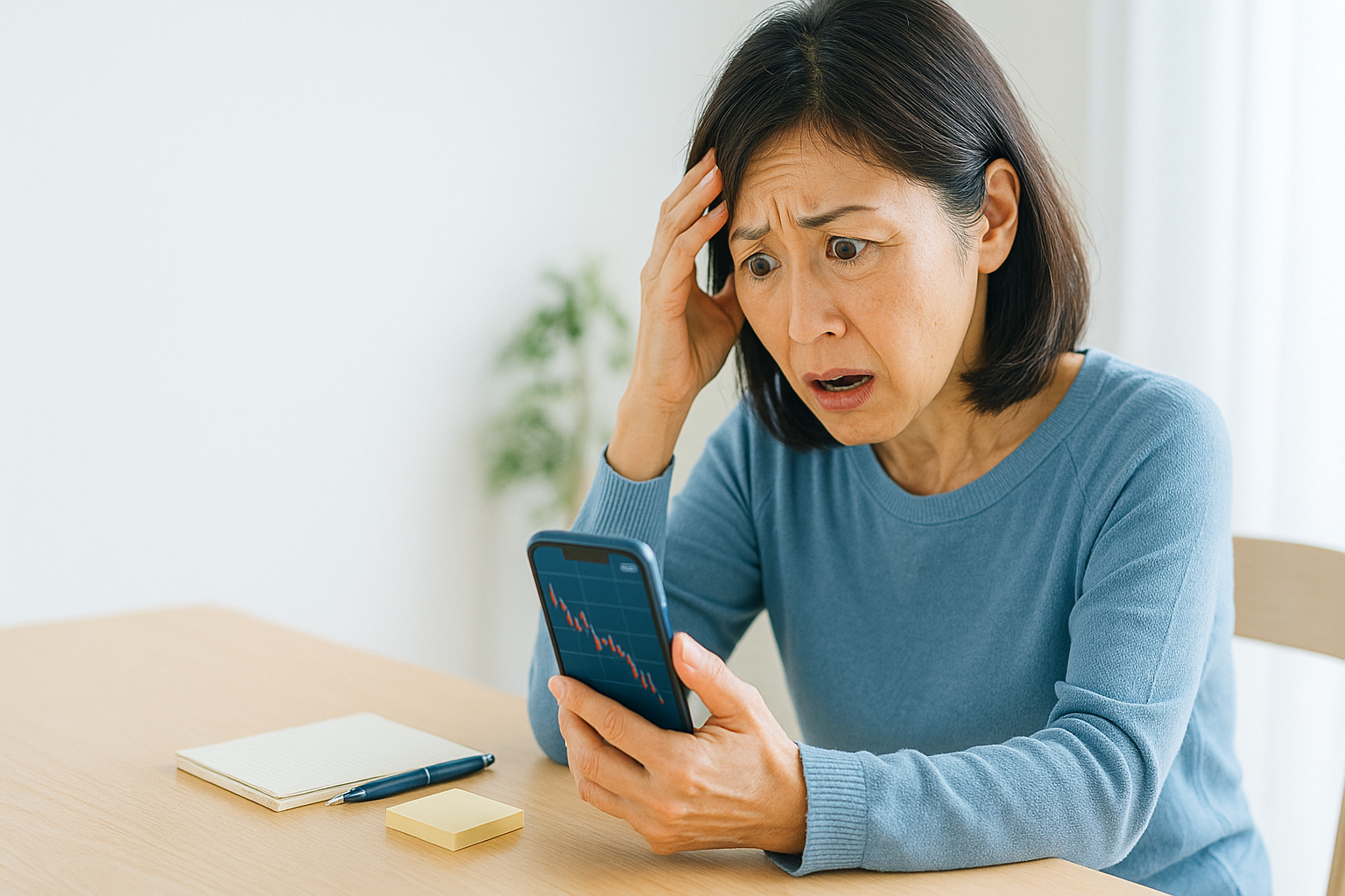 投資詐欺にあってしまった女性