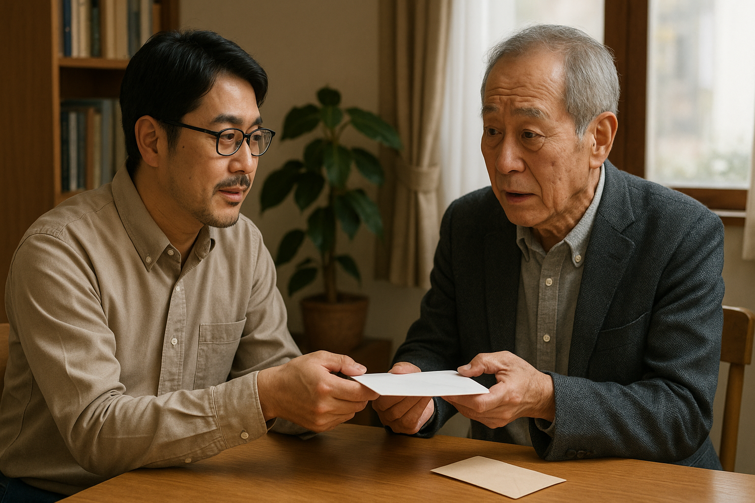 父の友人との再会イメージ