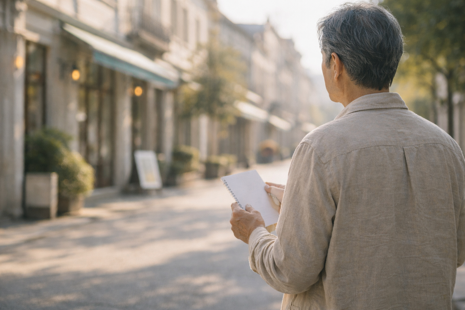 海外にいる家族を想い、落ち着いて状況を整理するイメージ写真