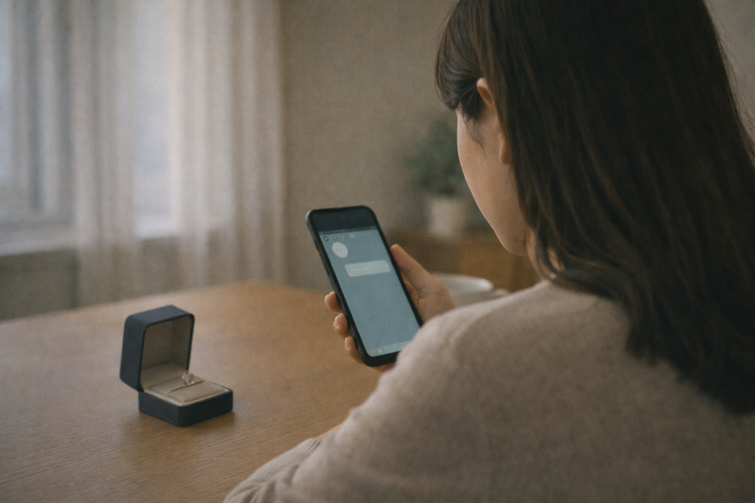 結婚を約束していた相手と連絡が取れず不安になる様子のイメージ写真