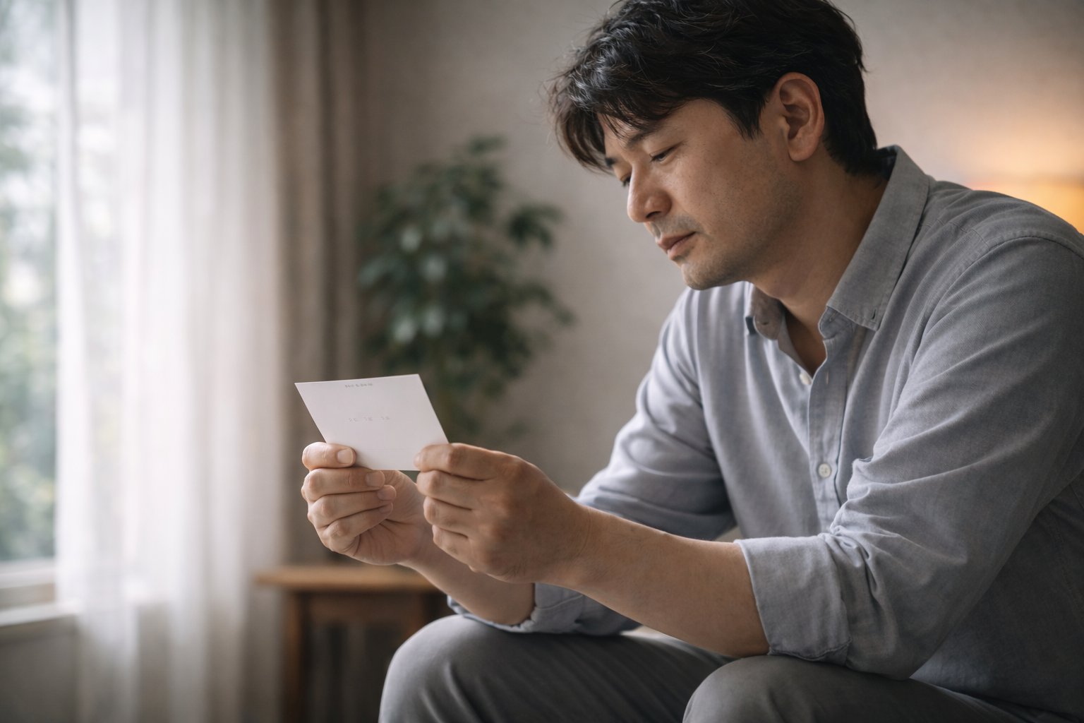 音信不通になった兄弟を思い悩む人物の後ろ姿