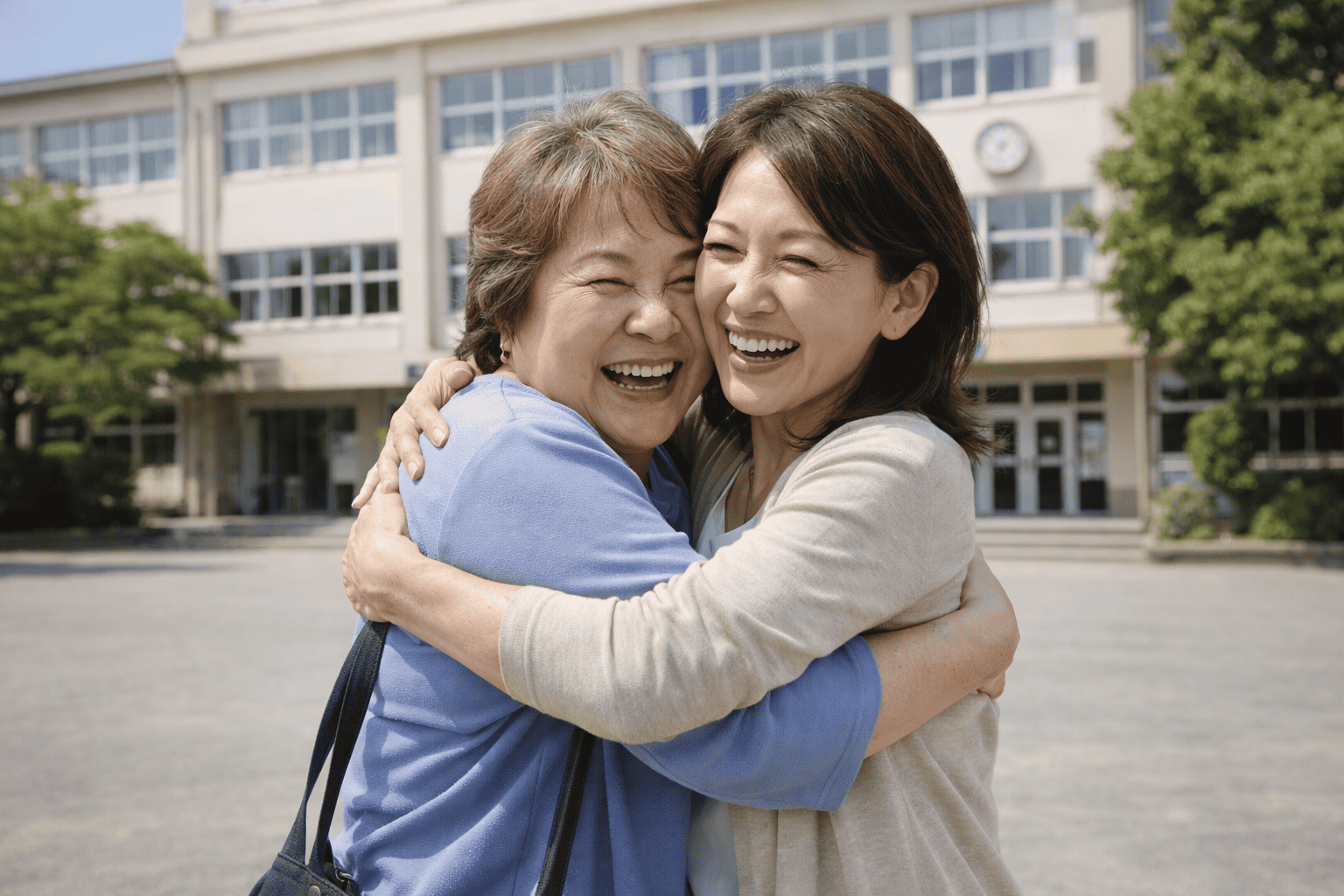 小学校時代の親友を探して再会した事例
