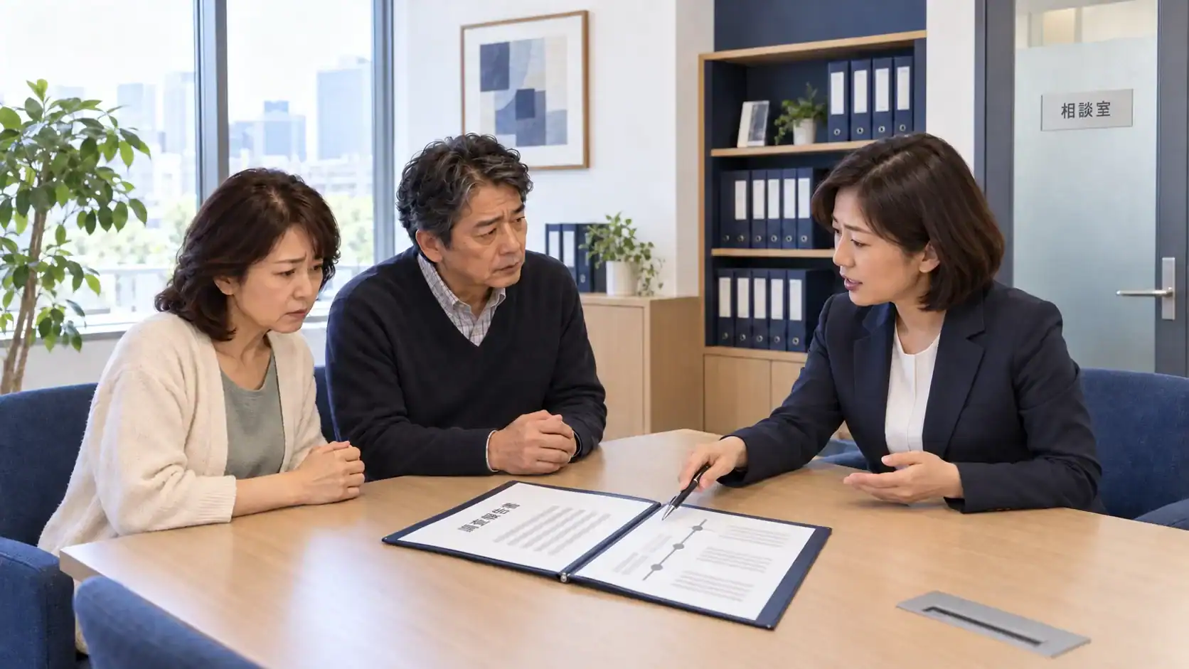 娘が住む部屋の安否確認について管理会社の担当者と話す親