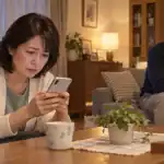 娘の安否を心配する夫婦